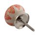 Orange Ceramic Floral Knob